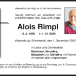 Alois-Rimpl-Traueranzeige